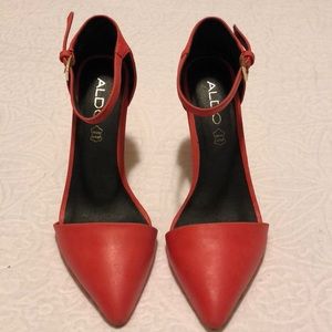 Aldo Ankle Strap High Heeled Pointed Shoe